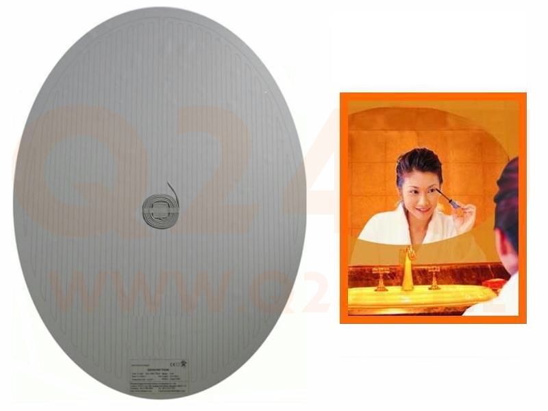 Riscaldamento per specchio da bagno Ovale 1000 x 1300 mm, 100 x 130 cm - 230 volt