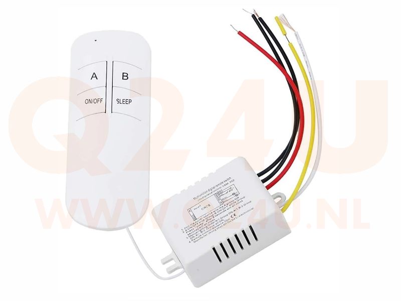 Telecomando wireless per riscaldamento e illuminazione LED dello specchio – 1 canale | Max. 200W