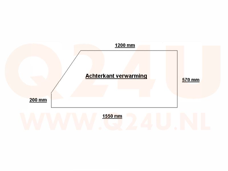 Riscaldamento per specchio da bagno Pentagono 1550 x 570 mm - 230 volt