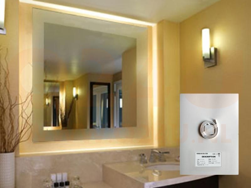 Riscaldamento per specchio da bagno Quadrato 500 × 500 mm, 50 x 50 cm - 230 volt