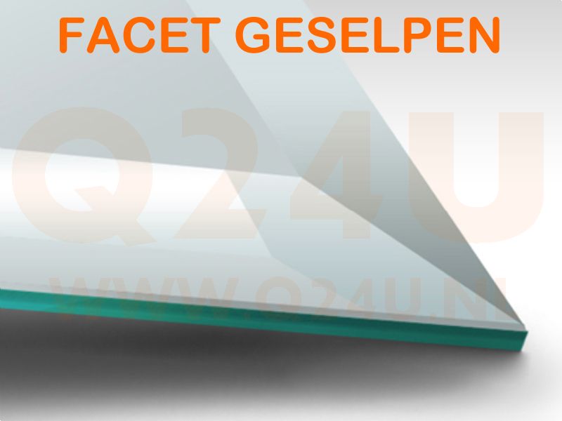 Spiegel op maat 4 mm rechthoek (Facet geslepen)
