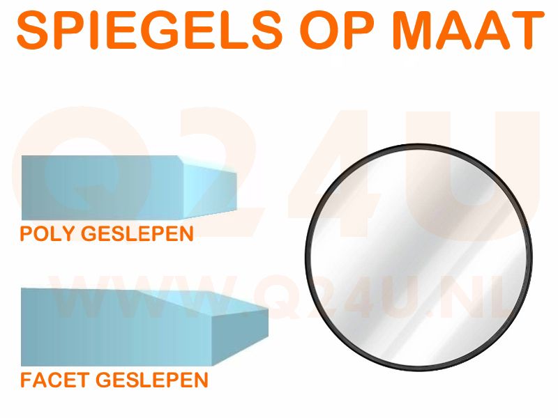 Spiegel op maat 4 mm rond (Poly geslepen)
