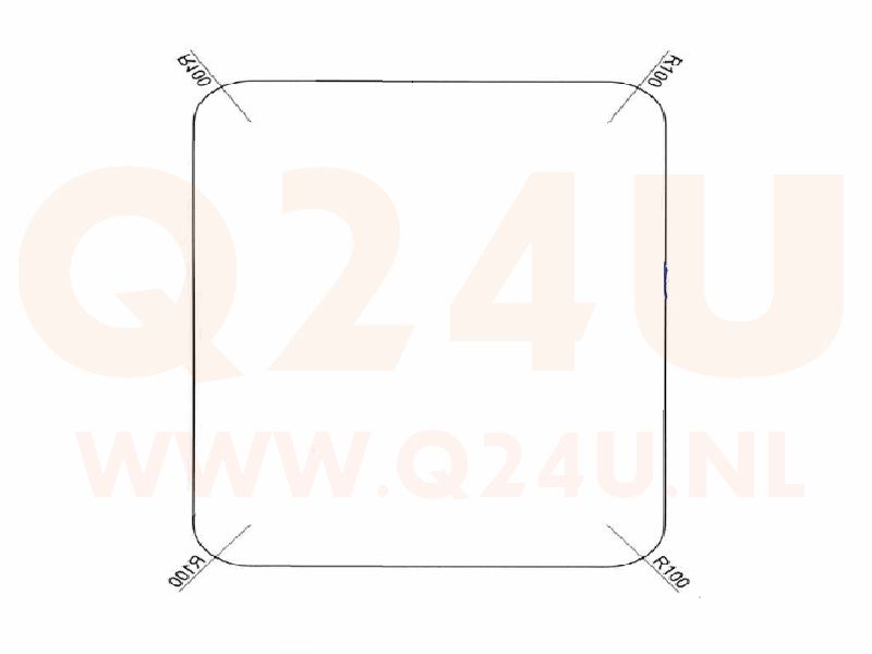 Riscaldamento per specchio da bagno Quadrato 940x940 mm R100 - 230 volt