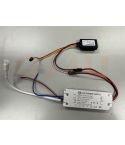Driver LED 12V 2A 24W con interruttore touch e uscita 230V per riscaldamento dello specchio – Modello GWV-2412+GWP