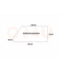 Riscaldamento per specchio pentagono 1550 x 570 mm - 230 Volt