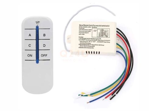 Telecomando wireless per riscaldamento e illuminazione LED dello specchio – 4 canali | Max. 200W per uscita