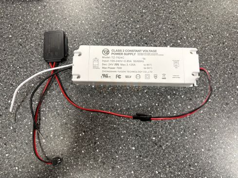Driver LED Q24U 24V 75W con dimmer touch – Modello TZ-7524C – Per illuminazione LED dello specchio