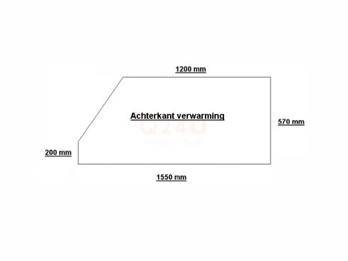Riscaldamento per specchio pentagono 1550 x 570 mm - 230 Volt